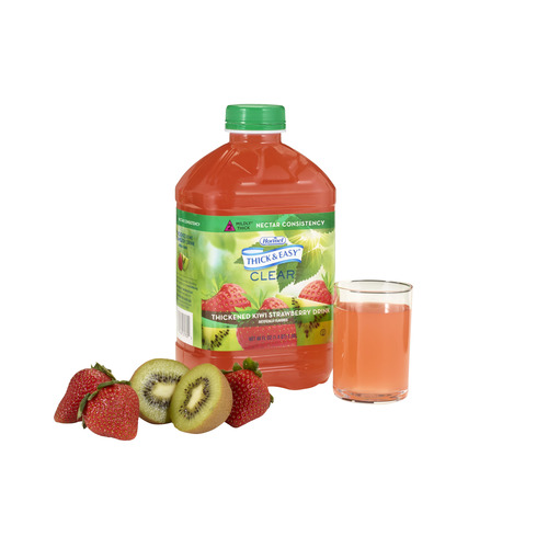 MON671147CS - Hormel Health Labs - Hormel Health Labs Thick & Easy&reg; Clear Thickened Beverage, Kiwi Strawberry - Nectar Consistency, 6EA/CS