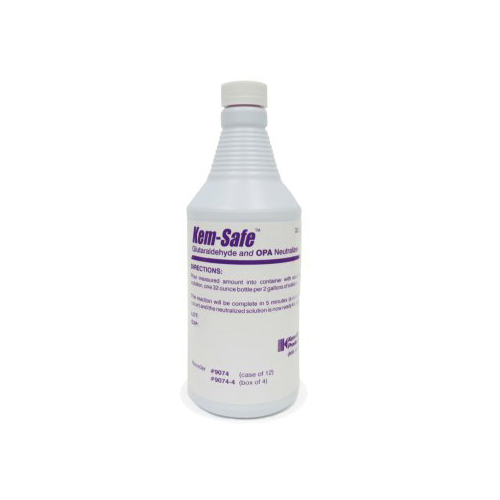 MON671572CS - Kem Medical Products - Kem Medical Products OPA / Glutaraldehyde Neutralizer Kem-Safe&trade; RTU Liquid 32 oz. Bottle Single Use