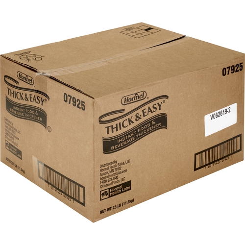 MON678002CS - Hormel Health Labs - Thick & Easy&reg; Instant Food & Beverage Thickener, 25 lbs. Canister, Unflavored, Ready to Mix, Varies by Preparation, 1/CS