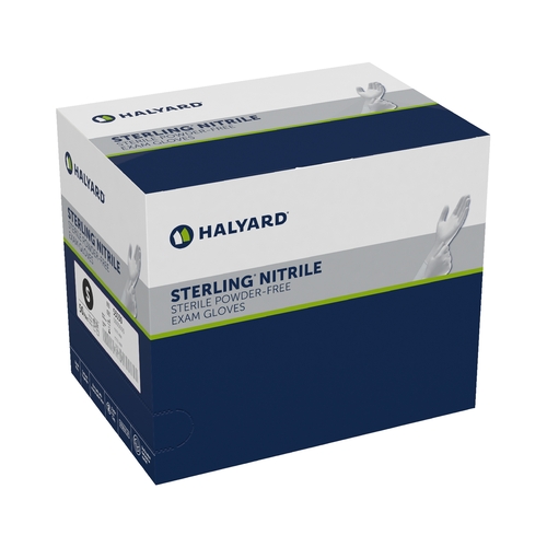 MON679520CS - Halyard - Exam Glove STERLING&reg; Small Sterile Pair Nitrile Standard Cuff Length Textured Fingertips Gray Not Chemo Approved, 200/CS