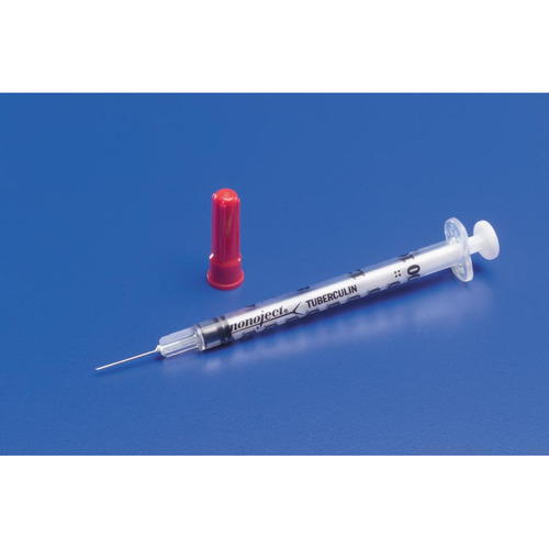 MON68076CS - Covidien - Tuberculin Syringe with Needle Monoject&reg; 1 mL 28 Gauge 1/2" Attached Needle Without Safety, 100 EA/BX, 5BX/CS