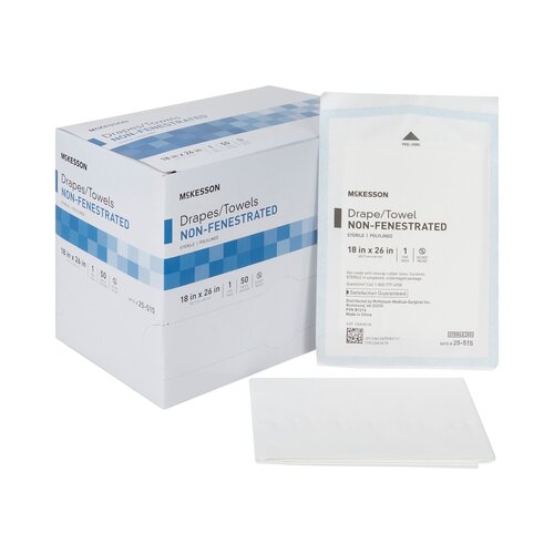MON68107CS - McKesson - McKesson General Purpose Drape Sterile Field Drape 18 W x 26 L" Sterile, 50 EA/BX, 6BX/CS