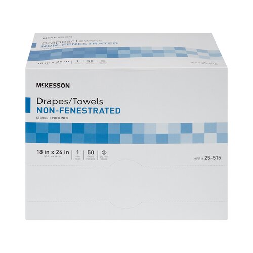 MON68107CS - McKesson - McKesson General Purpose Drape Sterile Field Drape 18 W x 26 L" Sterile, 50 EA/BX, 6BX/CS