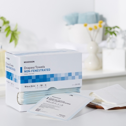 MON68107CS - McKesson - McKesson General Purpose Drape Sterile Field Drape 18 W x 26 L" Sterile, 50 EA/BX, 6BX/CS