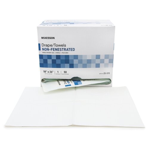 MON68107CS - McKesson - McKesson General Purpose Drape Sterile Field Drape 18 W x 26 L" Sterile, 50 EA/BX, 6BX/CS
