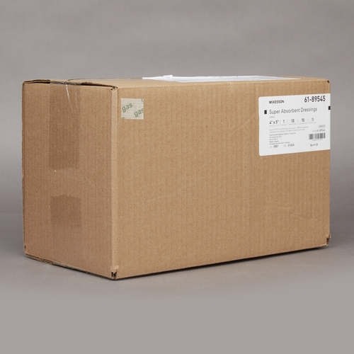 MON682970EA - McKesson - McKesson Absorbent Dressing Polyethylene, NonWoven Polypropylene, Cellulose and Superabsorber 4" X 5"