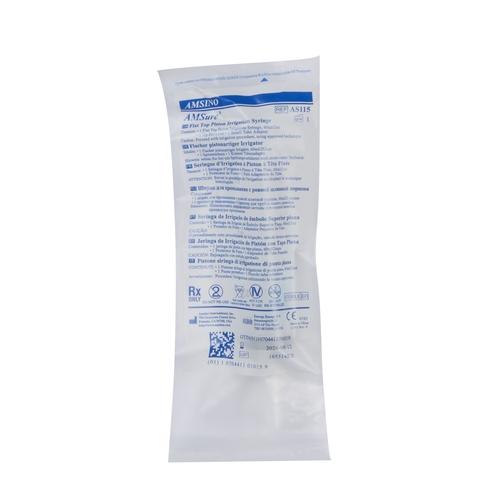MON687451CS - Amsino International - Amsino International Irrigation Syringe AMSure 60 mL Poly Pouch Catheter Tip, 50 EA/CS