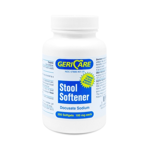 MON689177CS - McKesson - McKesson Stool Softener Softgel 250 per Bottle 100 mg Strength Docusate Sodium, 12 EA/CS
