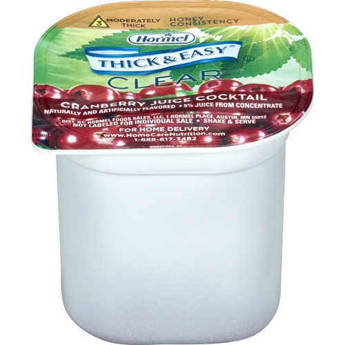 MON690738CS - Hormel Health Labs - Thick & Easy&reg; Clear Thickened Beverage, Cranberry Juice, Honey Consistency, 24EA/CS