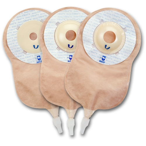 MON690894BX - Marlen Manufacturing - Urostomy Pouch UltraLite&reg; One-Piece System 9-1/4 Inch Length 1-1/8 Inch Stoma Shallow Convex, 10EA/BX