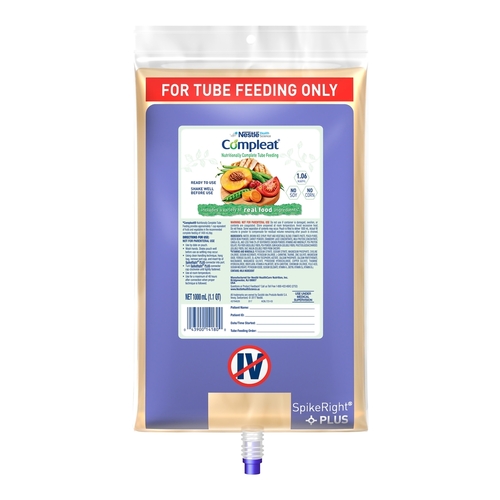 MON693711CS - Nestle Healthcare Nutrition - Nestle Healthcare Nutrition Tube Feeding COMPLEAT&reg; 1000 ml, 6 EA/CS