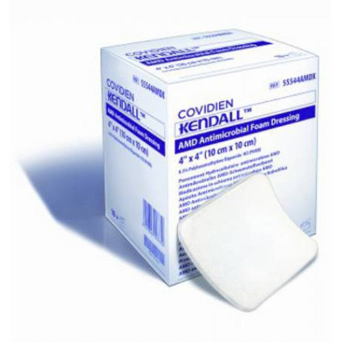 MON693733EA - Cardinal Health - Cardinal Health Kendall&trade; Impregnated Foam Dressing AMD 4" x 4" Hydrophilic Polyurethane Foam Polyhexamethylene Biguanide (PHMB) Sterile