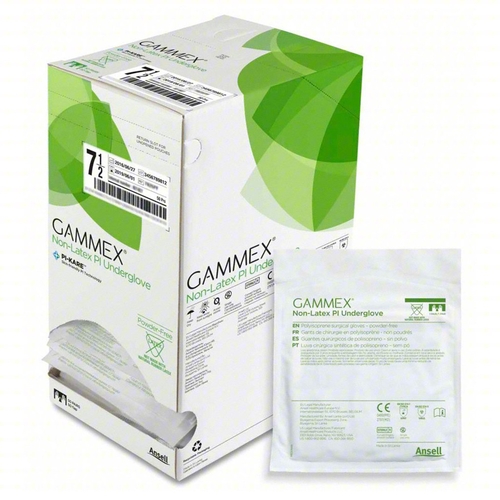 MON693864CS - Ansell - Ansell Surgical Underglove GAMMEX Non-Latex PI Underglove Size 7.5 Sterile Polyisoprene Standard Cuff Length Micro-Textured Green Chemo Tested, 200 EA/CS