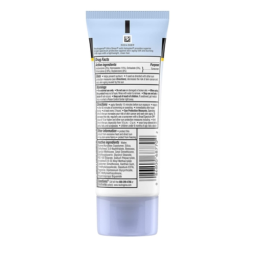 MON695093EA - Johnson & Johnson - Johnson & Johnson Sunblock Neutrogena&reg; Ultra Sheer SPF 70 Tube Lotion 3 oz.