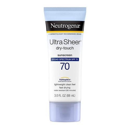 MON695093EA - Johnson & Johnson - Johnson & Johnson Sunblock Neutrogena&reg; Ultra Sheer SPF 70 Tube Lotion 3 oz.
