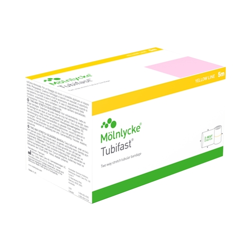 MON697088EA - Molnlycke Healthcare - Molnlycke Healthcare Tubifast 2 Way Stretch Tubular Retainer Dressing, Viscose / Polyamide / Elastane, 4-1/2" x 11 Yard, Yellow, Extra-Large, Limb / Head / Children's Trunk, NonSterile, 1/EA