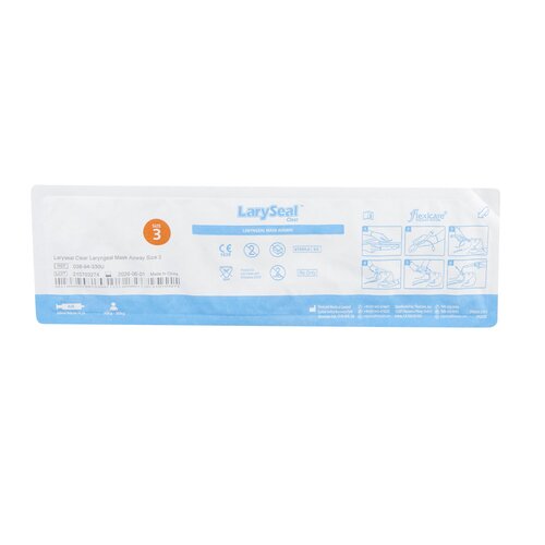 MON698557EA - Flexicare - Flexicare Curved Laryngeal Mask LarySeal&trade; Clear Size 3 20 mL Cuff PVC Single Patient Use Sterile