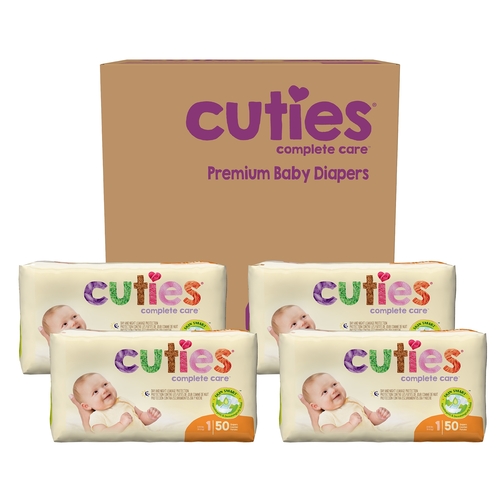 MON699151CS - First Quality - First Quality Cuties&reg; Diapers, 8-14 lbs. Size 1, 200/CS