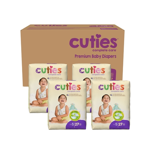 MON699155CS - First Quality - First Quality Cuties&reg; Diapers, Over 27 lbs. Size 5, 108/CS