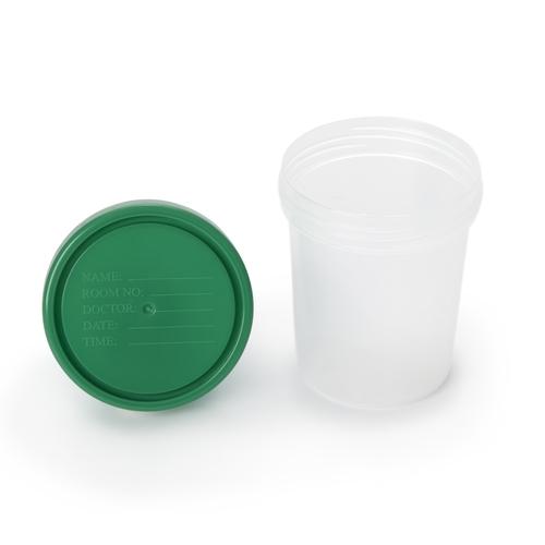 MON699373CS - Amsino International - Specimen Container Amsure Plastic 120 mL (4 oz.) Screw Cap Unprinted NonSterile, 500 EA/CS