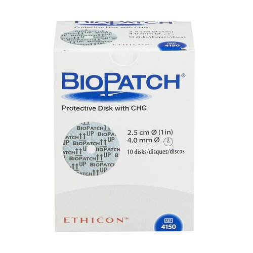 MON702658EA - J & J Healthcare Systems - J & J Healthcare Systems Hemostatic IV Dressing Biopatch 1" Disk With 4.0mm Center Hole Round