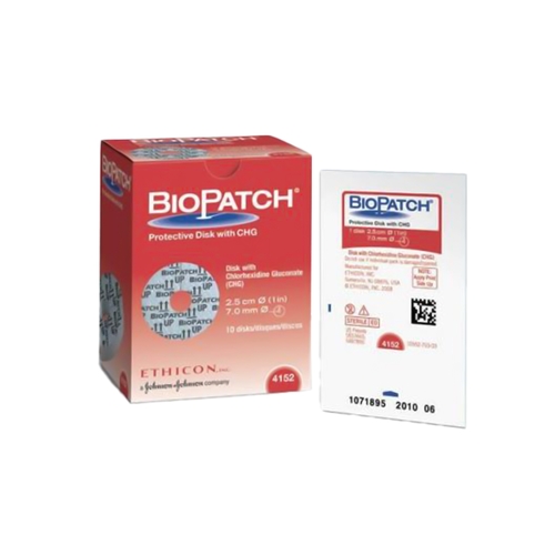 MON702660EA - J & J Healthcare Systems - J & J Healthcare Systems IV Dressing Biopatch 1" Disk (2.5 cm) With 7.0 mm Center Hole Round