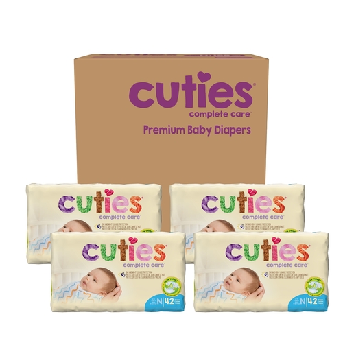 MON706277CS - First Quality - First Quality Cuties&reg; Diapers, Up to 10 lbs. Size N, 168/CS