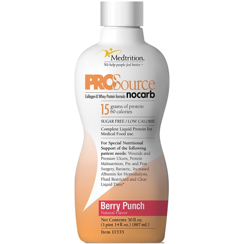 MON709355CS - National Nutrition - National Nutrition Protein Supplement ProSource NoCarb&trade; Berry Punch 32 oz., 4EA/CS