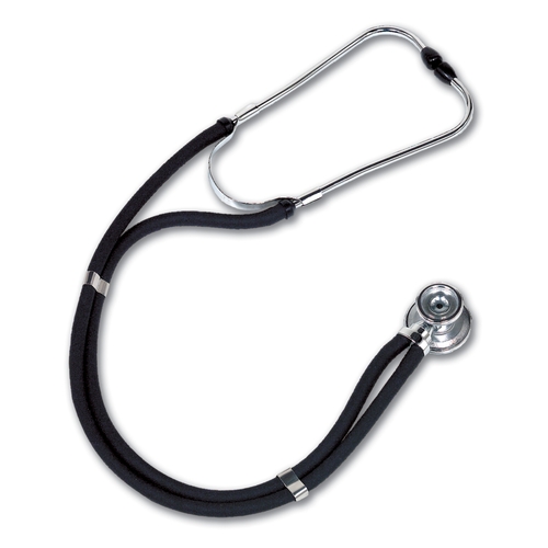 MON709505EA - W.A. Baum - Sprague Stethoscope Black 2-Tube 30 Inch Tube Double Sided Chestpiece, 1/EA