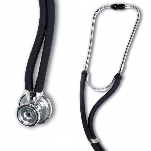 MON709505EA - W.A. Baum - Sprague Stethoscope Black 2-Tube 30 Inch Tube Double Sided Chestpiece, 1/EA