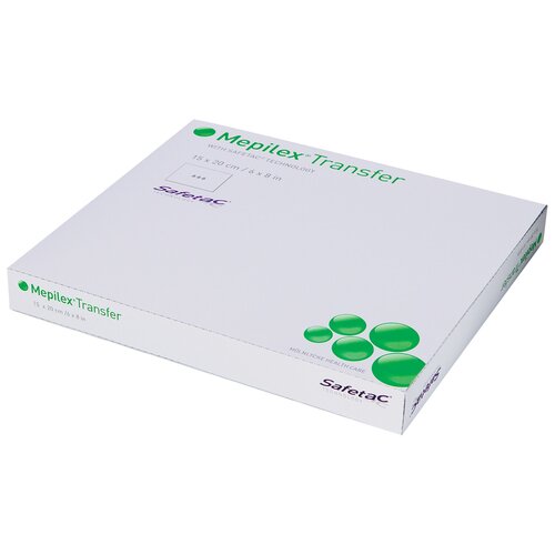 MON710909CS - Molnlycke Healthcare - Molnlycke Healthcare Foam Dressing Mepilex Transfer 6" x 8" Square Sterile, 5/BX 8BX/CS