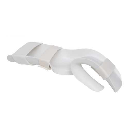MON713625EA - Patterson Medical - Functional Position Hand Splint with Strapping Rolyan&reg; Preformed / Perforated Thermoplastic Right Hand White Medium, 1/EA