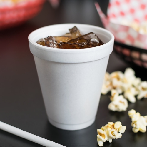 MON713973CS - Dart - Dart Drinking Cup 8 oz. White Styrofoam Disposable, 40 EA/CS