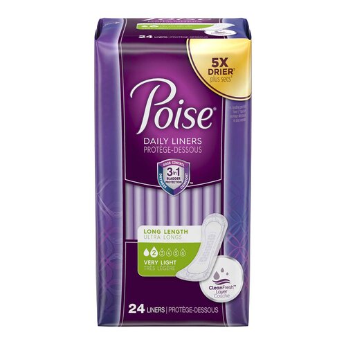 MON714187CS - Kimberly Clark Professional - Kimberly Clark Professional Poise&reg; Incontinence Liner With Absorb-Loc&reg;, 24/PK, 8/CS (192 total)