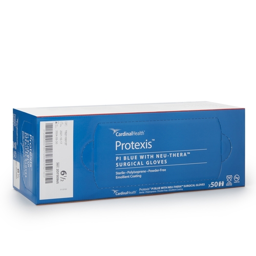 MON717844CS - Cardinal Health - Cardinal Health Surgical Glove ESTEEM Blue with Neu-Thera Size 6.5 Sterile Polyisoprene Standard Cuff Length Smooth Blue Not Chemo Approved, 200 EA/CS