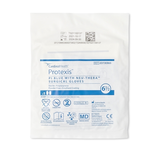 MON717844CS - Cardinal Health - Cardinal Health Surgical Glove ESTEEM Blue with Neu-Thera Size 6.5 Sterile Polyisoprene Standard Cuff Length Smooth Blue Not Chemo Approved, 200 EA/CS