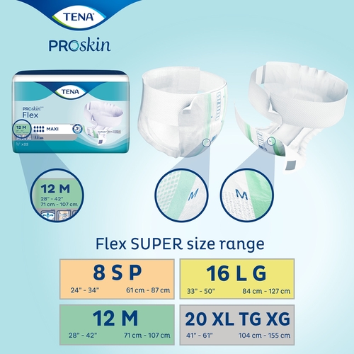 TENA ProSkin TENA® ProSkin™ Flex Brief, Maximum Absorbency, Size 8/Small -  Essity 67804 PK - Betty Mills