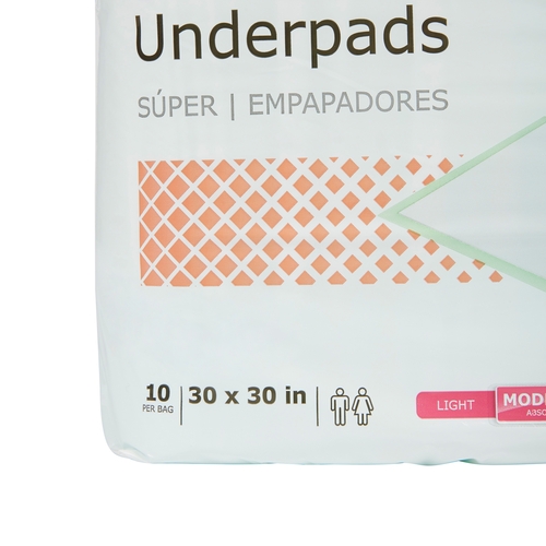 MON724049CS - McKesson - McKesson Disposable Underpad, Super, 30 X 30 Inch, Fluff/Polymer, Moderate Absorbency, 150/CS