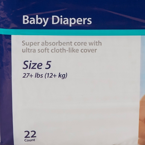 MON724686CS - Cardinal Health - Cardinal Health Curity&trade; Baby Diapers - Size 5, Over 30 lbs, 176/CS
