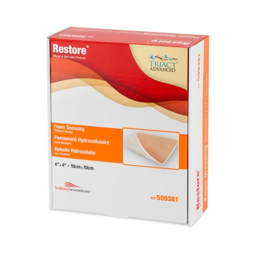 MON725368BX - Hollister - Hollister Foam Dressing Restore&trade; 4" X 4", 10EA/BX