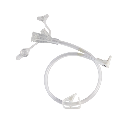 MON727969EA - Applied Medical Technologies - Applied Medical Technologies Right Angle Connector with Y-Port Adapter AMT Mini Classic 12"