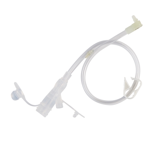 MON727974EA - Applied Medical Technologies - Applied Medical Technologies Right Angle Connector with Y-Port Adapter Mini ONE 12", Clear