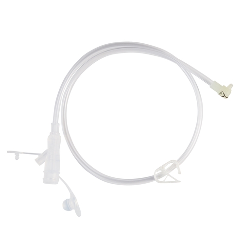 MON727977EA - Applied Medical Technologies - Applied Medical Technologies Right Angle Connector with Y-Port Adapter Mini ONE 24", Clear