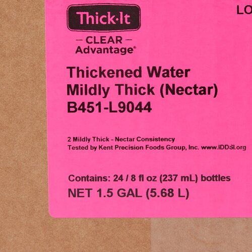 MON734893EA - Kent Precision Foods - Kent Precision Foods Thickened Water Thick-It Clear Advantage 8 oz. Bottle Unflavored Ready to Use Nectar Consistency, 1/EA