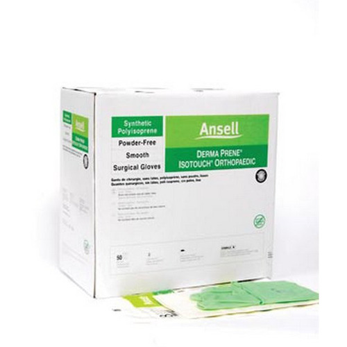 MON739494BX - Ansell - Ansell Surgical Glove GAMMEX&reg; Non-Latex PI Ortho Size 7 Sterile Polyisoprene Standard Cuff Length Micro-Textured Light Green Chemo Tested