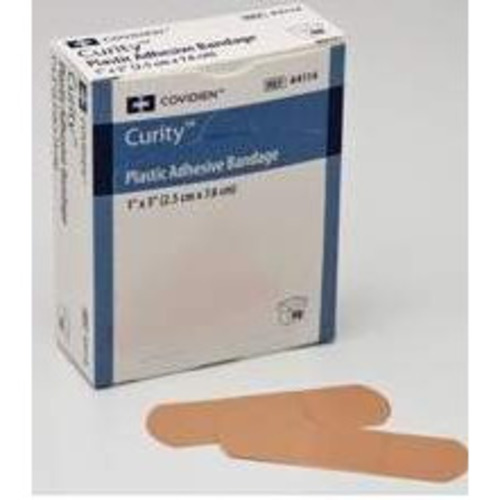 MON740194BX - Cardinal Health - Cardinal Health Adhesive Strip Curity 1" x 3" Plastic Rectangle Tan, 50 EA/BX