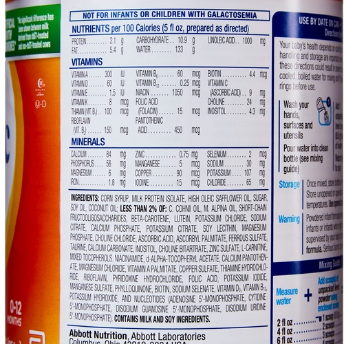 MON746700CS - Abbott Nutrition - Abbott Nutrition Similac&reg; Sensitive&trade; Infant Formula - 12.6 oz