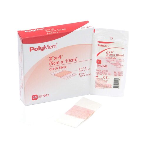 MON747204BX - Ferris Mfg - Ferris Mfg Adhesive Dressing PolyMem&reg; Cloth 2 L" X 4 W", 20EA/BX