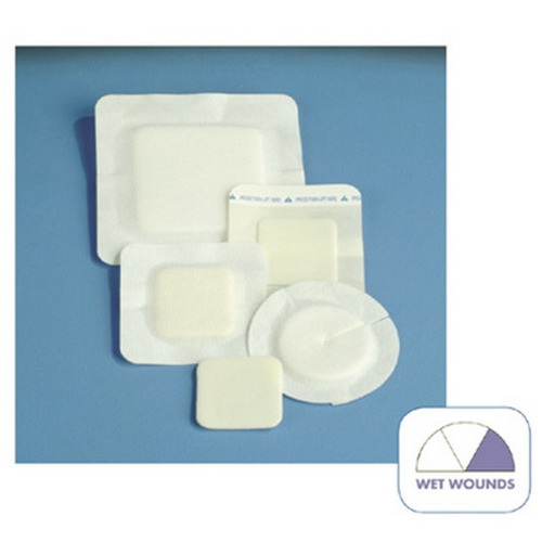 MON747279EA - DeRoyal - DeRoyal Foam Dressing Polyderm 4" Diameter Round Border 2-" Diameter with 2" Radial Slit Sterile