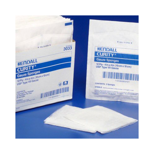 Covidien USP Type VII Gauze Sponge Curity Gauze 16-Ply 4 X 4 Inch ...